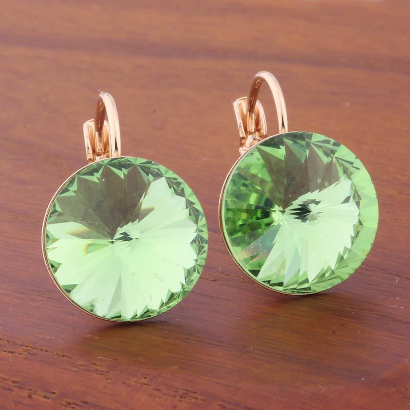 14 мм круглые цветные серьги