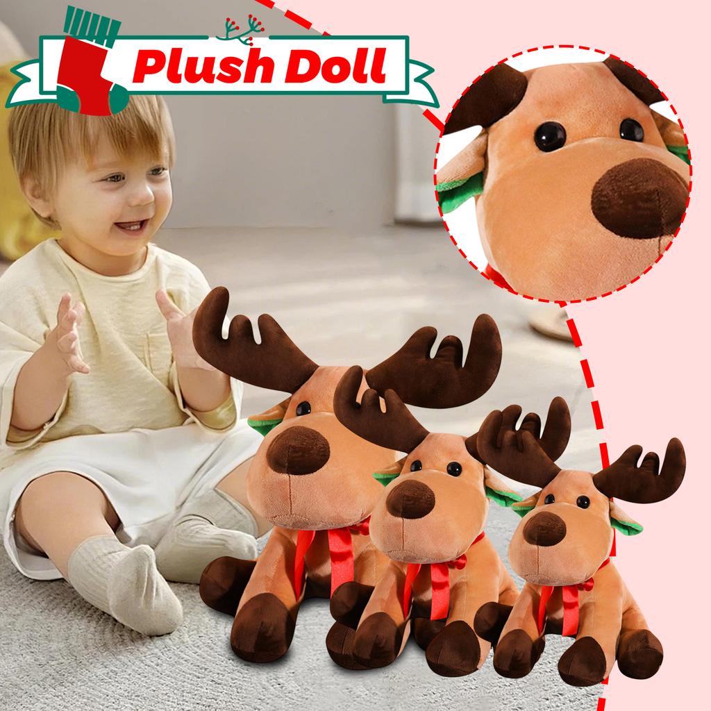 Cartoon Christmas Elk Doll Plush Toy Christmas Foreign Trade Decoration Christmas Eve Christmas Gift