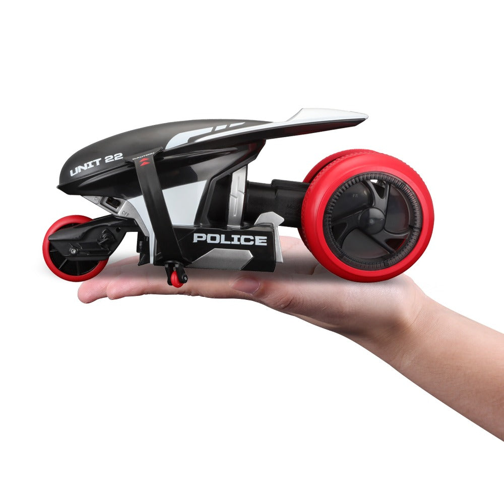 Maisto TECH Cyklone 360 Hand-held Motorcycle, Black (police Turnaround Function, LEDs)