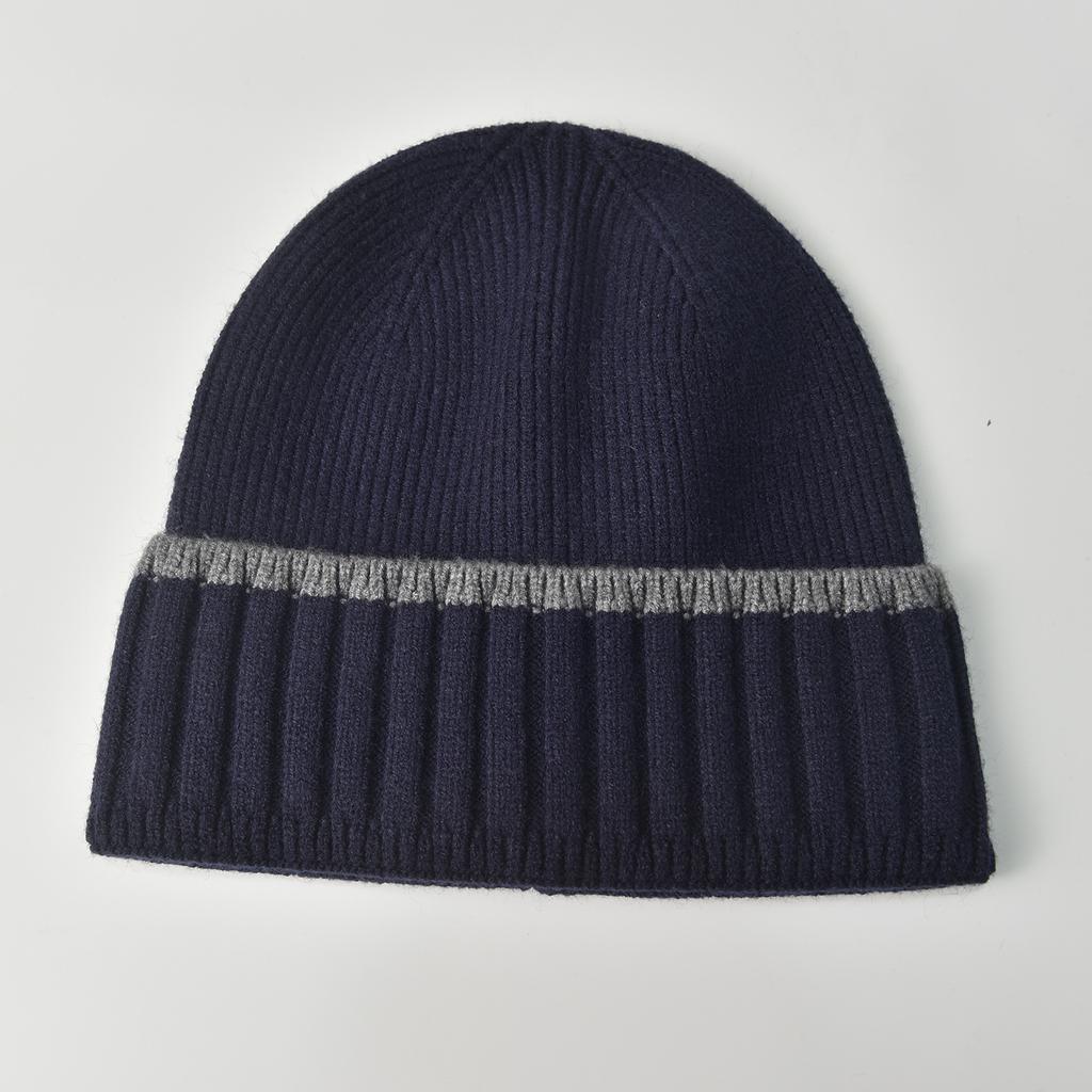 Мужская уличная шапка для отдыха - Осенне-зимняя утолщенная черная шапка-бини, вязаная шерстяная шапка для холодной погоды с ушными клапанами для тепла и защиты