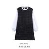 Kaslead New Women Clothes Western Style Fashion Simple Slimming Patchwork Dress 8351621