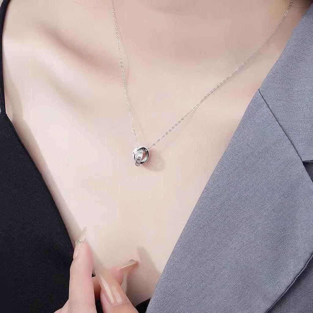 Парное ожерелье с цепочкой на ключицу, популярное сочетание серебра 925 пробы, парный комплект из 2 ожерелий в подарок [MIYEKI]