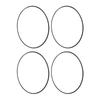 4 Pcs 20 Inch Wheel Rim Protector Scratch Proof Self Adhesive Fashionable Black Wheel Rim Decorative Ring