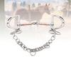 Stainless Steel Slotted Snaffle Enhanced Control Hollow Jointed Mouth Horse Bit for Equestrian