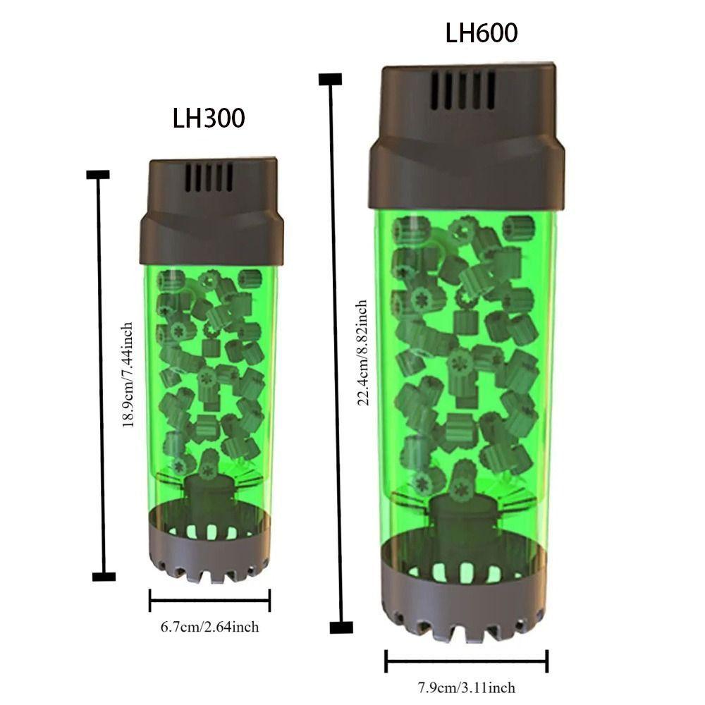 Green Fish Tank Fluidized Bed Filter Plastic Bio Sponge Filters Aquarium Filter Aquarium