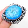 Natural Blue Solar Quartz Gemstone 925 Sterling Silver Gift Ring Size 10 b4S59