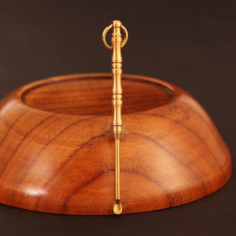 Портативный медный ушной ершик ложка для чистки ушей брелок кулон уход за ушами