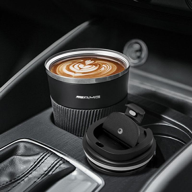 500ML Stainless Steel Coffee Thermos Bottle Thermal Mug Leakproof For Mercedes Benz AMG W205 W204 W203 W211 GLC GLE CLA W212 W213 W201 W210 W124