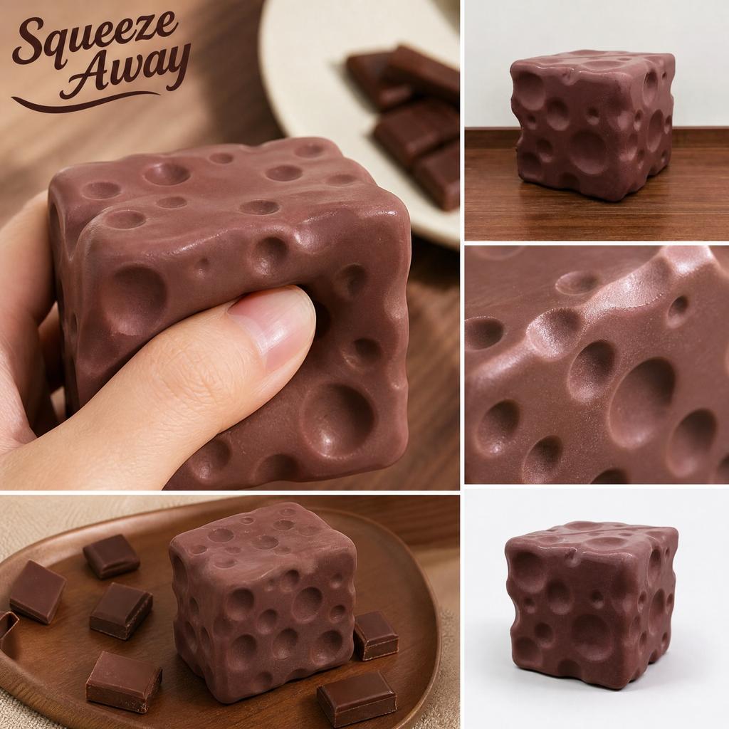 Stress Toy - Chocolate Shape, Soft Filled Toy for Adults and Kids