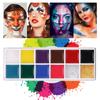 DIY Face Paint 12 Colors Face Makeup Halloween Body Paint Pigment Stage Makeup Bright Makeup