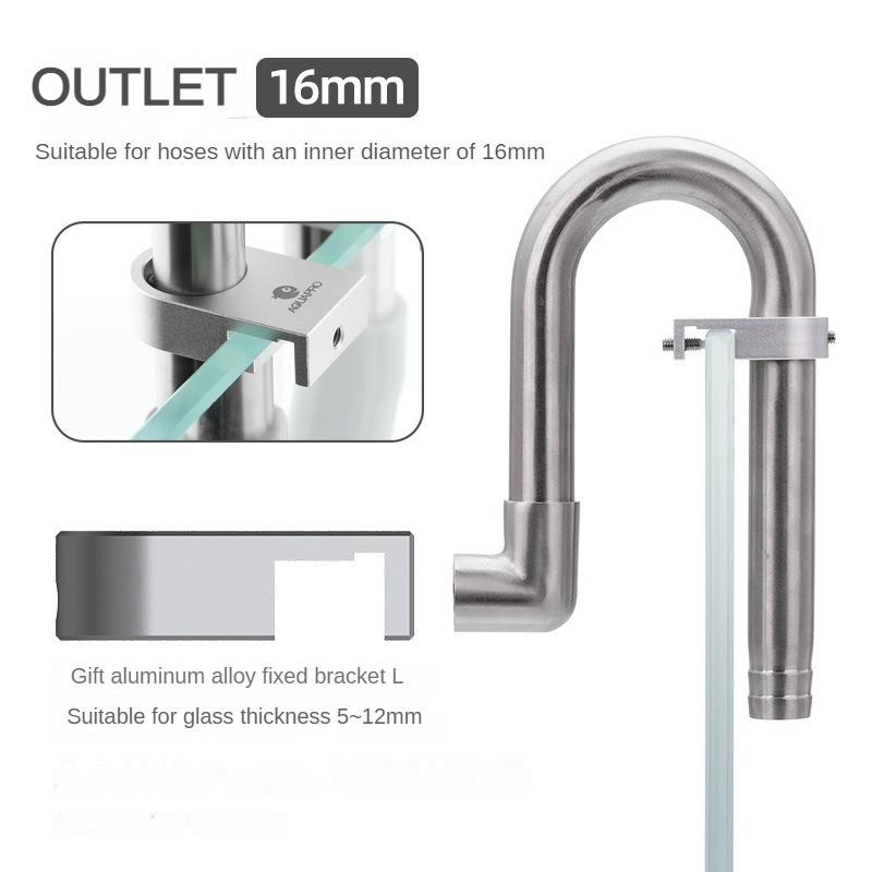 Мини-впускная и выпускная труба из нержавеющей стали, микропористая, антивсасывающая, фильтрующая, впускная труба для воды, принадлежности для аквариума