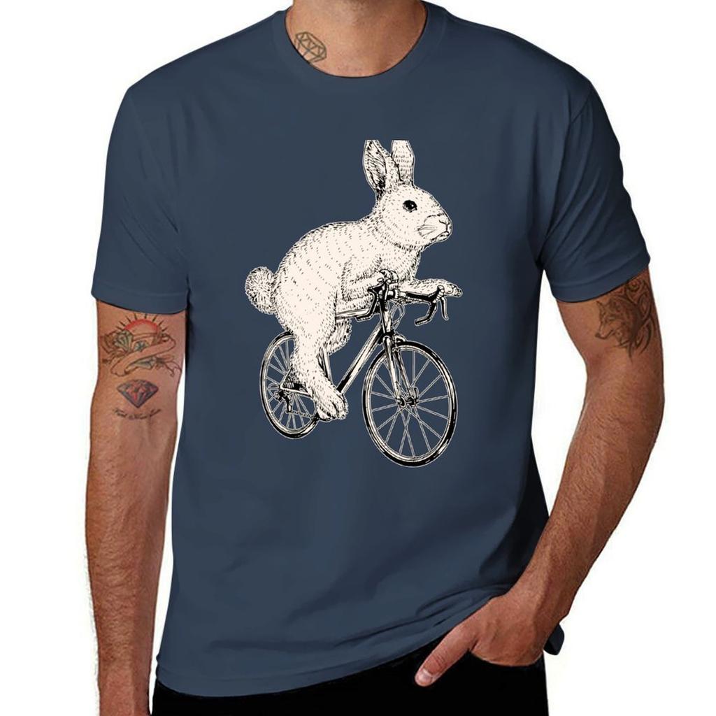 Cycling Cute Bunny TShirt Trend Art Print TShirt