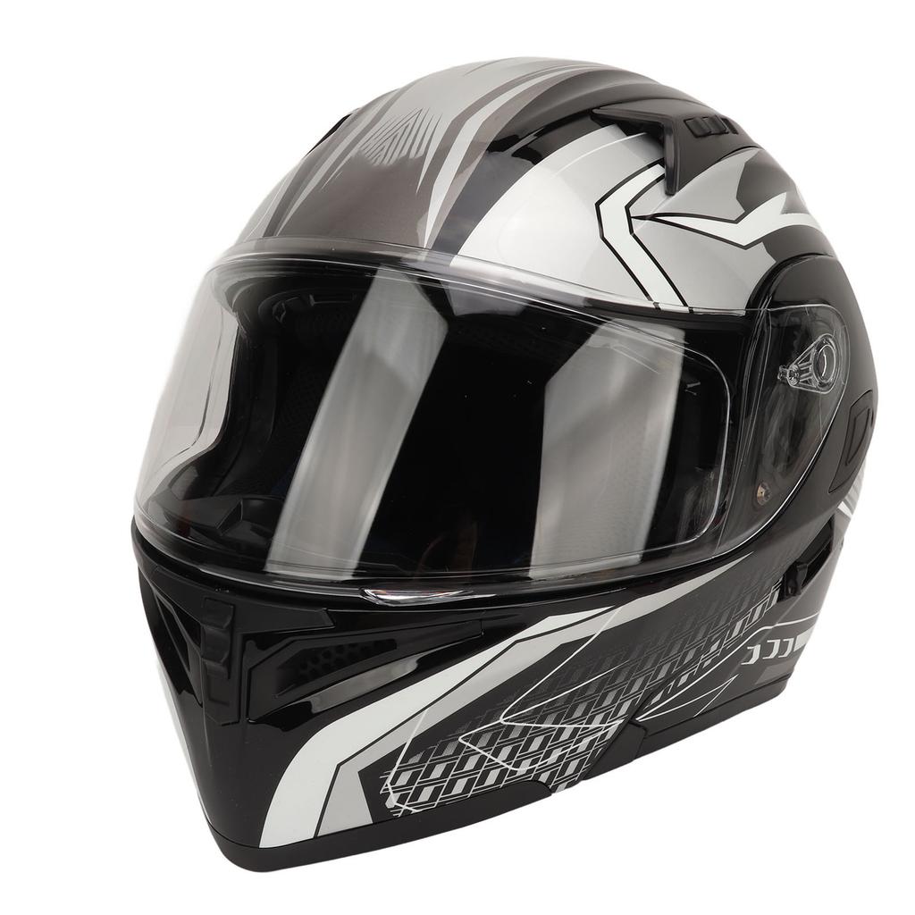 Мотоциклетный шлем-флип с очками, спойлером, дышащий, удобный шлем для езды на скутере, мотоцикле, белый, L