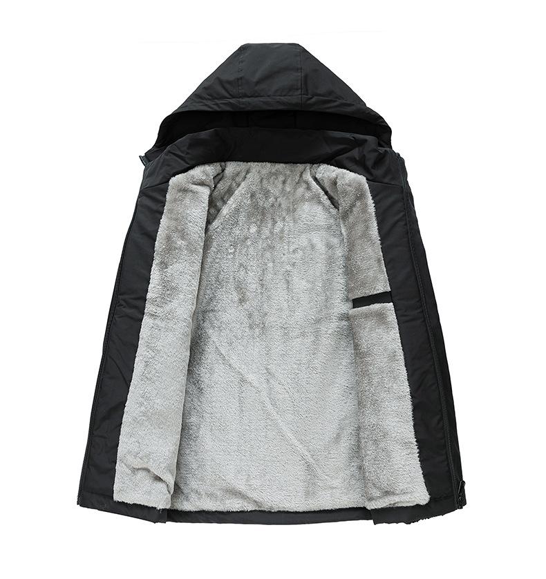 Осенняя куртка мужская большого размера, свободная, повседневная, для бега, альпинизма, ветрозащитная, водонепроницаемая, утепленная куртка, однотонная ветровка