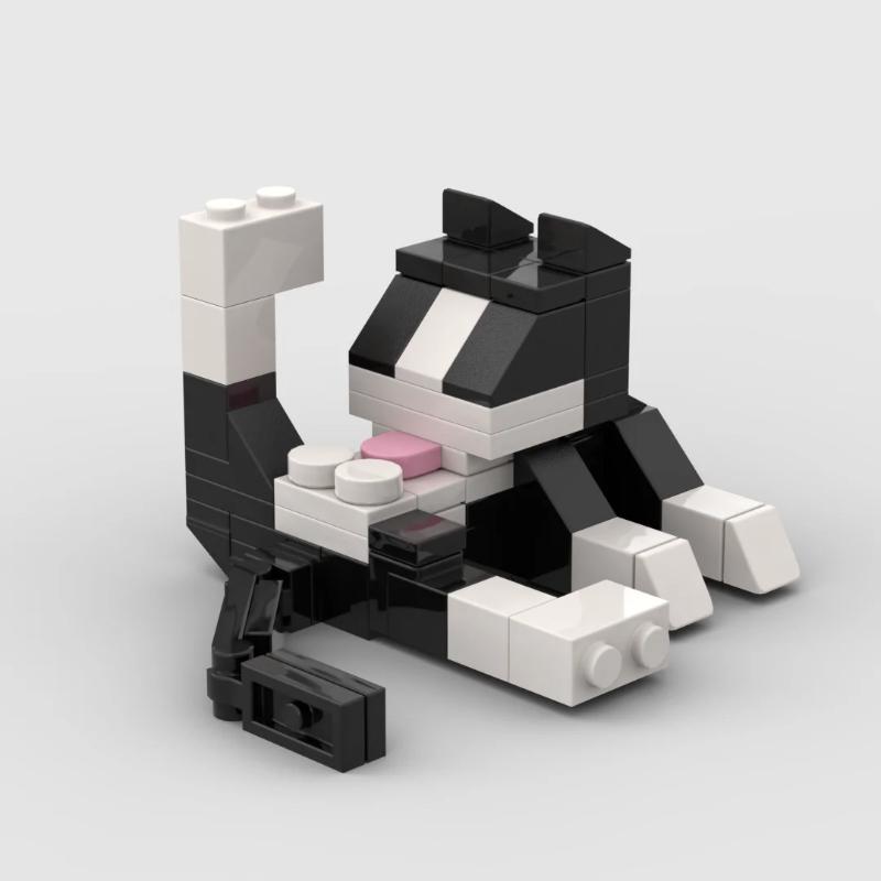 Серия Животные 62 шт. MOC Кирпичики Фигурки Кошек DIY Строительные блоки Детские развивающие игрушки для детей Подарок на день рождения