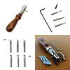 Многофункциональный инструмент для работы с кожей 7 в 1 Набор инструментов для шитья и сгибания кожаных кромок