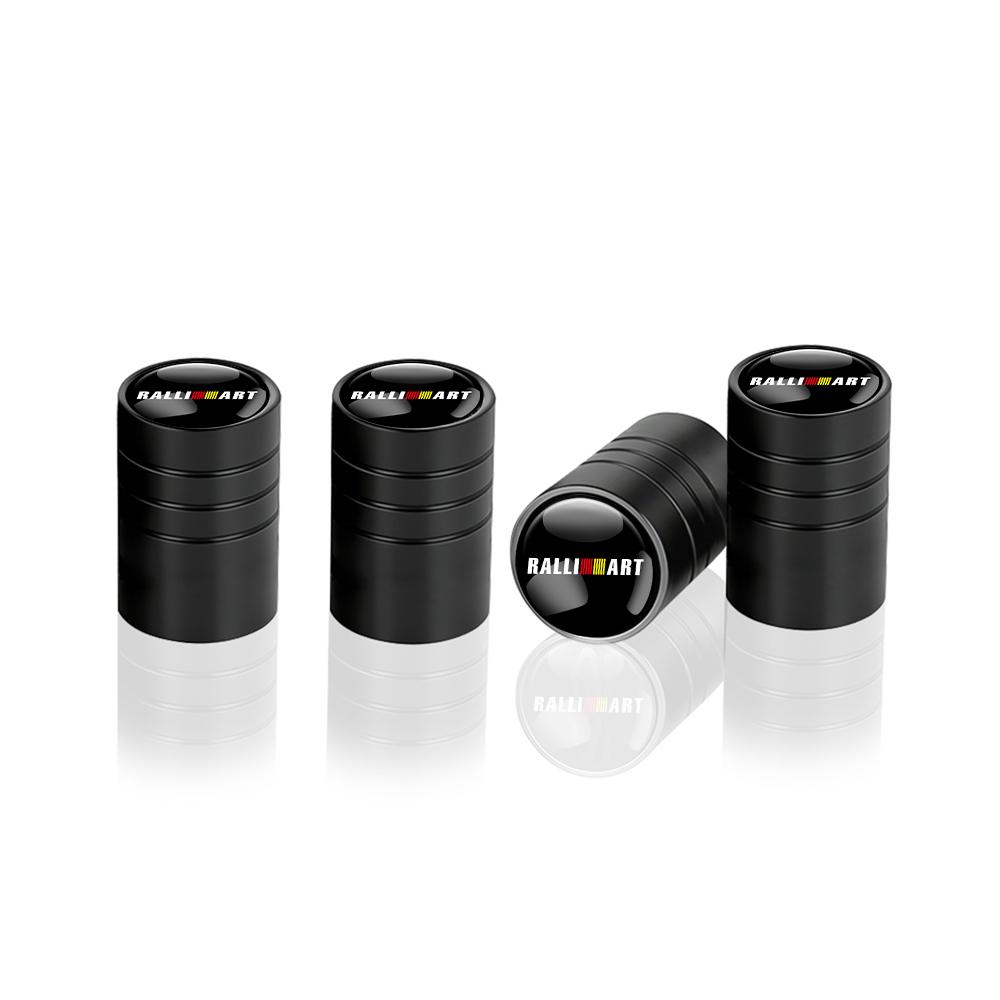 4Pcs 3D Metal Car Wheel Tire Valve Stem Cap Accessories For Mitsubishi 9 Ralliart EX ASX L200 Colt Outlander Pajero Lancer Cross