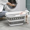 Foldable Laundry Basket Bathroom Dirty Clothes with Handle Suitable Large Capacity Portable Storage Basket for Household Use