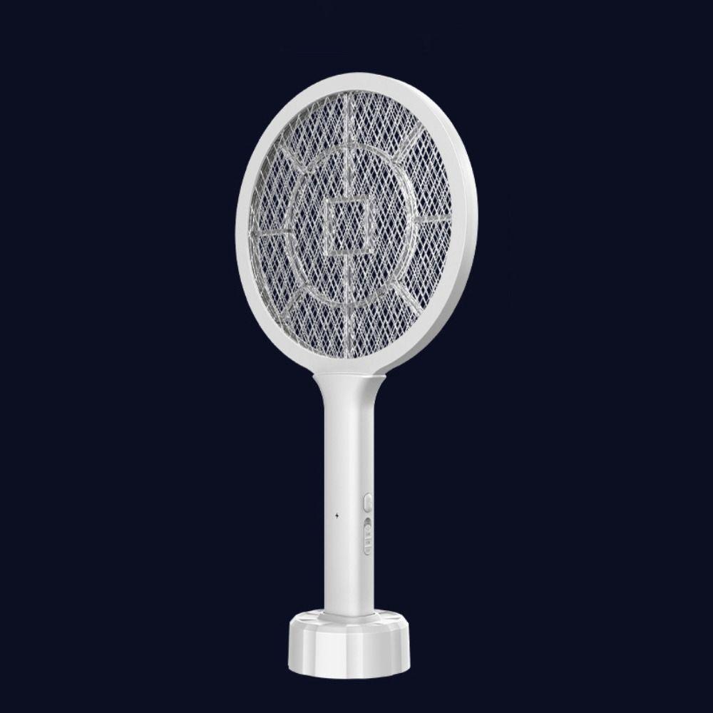 2-in-1 Fly Swatter USB Rechargeable Mosquito Killer Lamp Electric Mosquito Swatter  Home