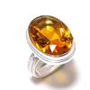 Citrine Gemstone 925 Sterling Silver Gift Jewelry Ring Size 6