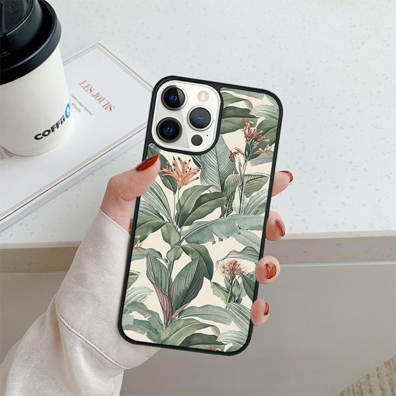 Зеленый лист Монстеры Чехол для телефона Для iPhone 17 Air 16 pro max 15 14 plus 12 13 Защитная крышка coque