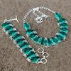 Indicolite Tourmaline Gemstone Handmade  925 Sterling Silver Jewelry Set KKG-447