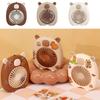 Portable Cute Capybara Fan Solid Color Cartoon Handheld Fan Gifts USB Mini Fan  Camping