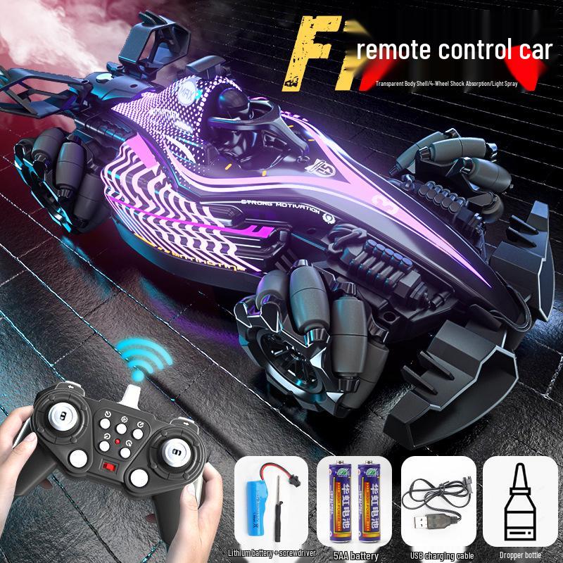 Cross-Border Gesture Sensing RC Drift Car: Four-Wheel Drive F1 Formula with Spray Feature