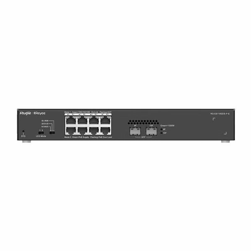 Ruijie RG-ES110GDS-P-E 8-Port Gigabit Unmanaged PoE Switch