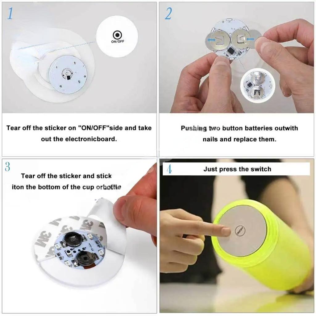 Новые светодиодные наклейки на подстаканники, светящиеся подставки для стаканов с напитками, подставки для бутылок с вином и ликером, подставки для баров, атмосферные огни, подставки для стаканов