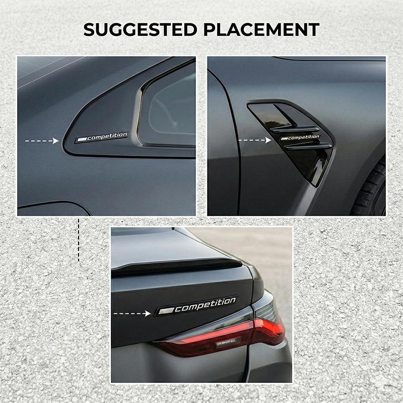 3D ABS Competition Emblem Badge Sticker for BMW M2 M3 M4 M5 M8 G20 G30 F10 F30 F80 Car Trunk Fender Body Logo Decal Accessories