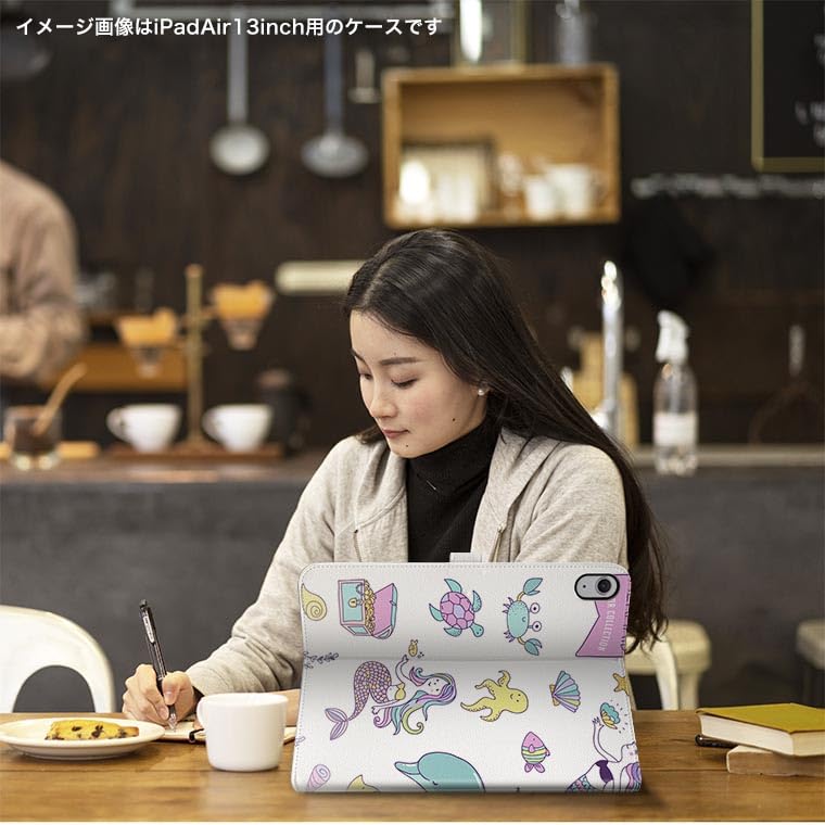 iPad Pro Case 2024 Compatible with iPad Pro Dolphin 014512 11-inch (M4) (5th Generation) 11-inch, Tri-Fold Stand, Lightweight, Popular, Mermaid,