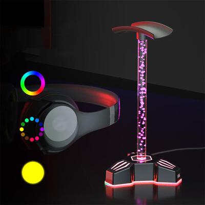 RGB Светодиодная Подсветка Bluetooth Подставка для Наушников Держатель для Наушников Стойка Вешалка для Гарнитуры с 2 портами USB 2.0 Хаб + 7.1-канальный 3,5 мм AUX Аудиопорт