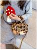 Fluffy Leopard Print Women's Crossbody Bag - Cute Furry Shoulder Bag for Winter 2025