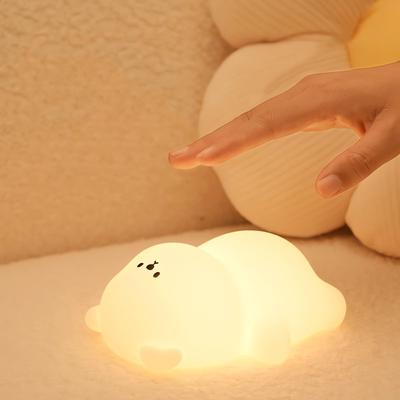 YAVINCOL Nursing Night Bedside Bedroom Silicone Touch Room Bedside Lighting Теплый цвет Indirect USB Рождество Роды Милый медведь Медведь Свет, Свет,