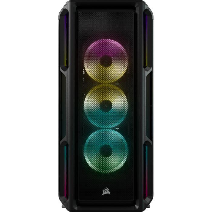 Corsair boîtier pc icue 5000t rgb atx moyen-tour - noir (cc-9011230-ww)