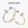 Simple Gold Color Stackable Rings 925 Sterling Silver Trendy Rhombus Clear CZ Finger Ring For Women Party Jewelry