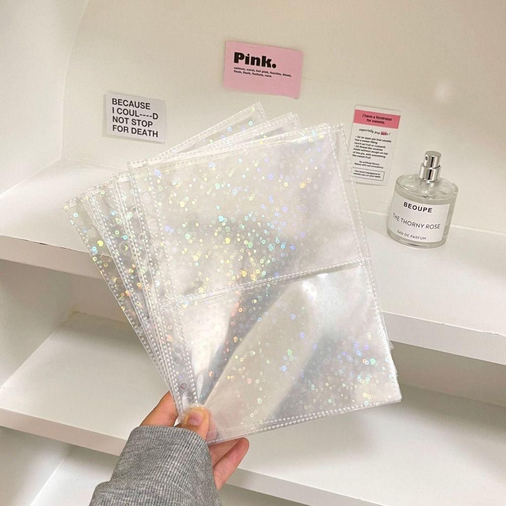 10 шт./набор Двусторонние карманы Папки-вкладыши 2/4 кармана Внутренний лист-заменитель Альбом для K-pop фотокарточек