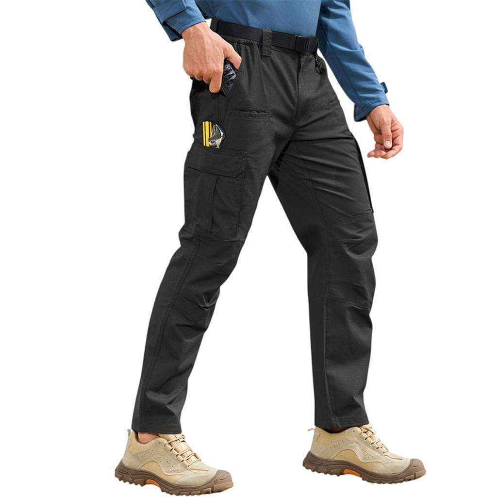 Мужские брюки рипстоп карго рабочие брюки с несколькими карманами дышащие для пеших прогулок альпинизма кемпинга строительные брюки