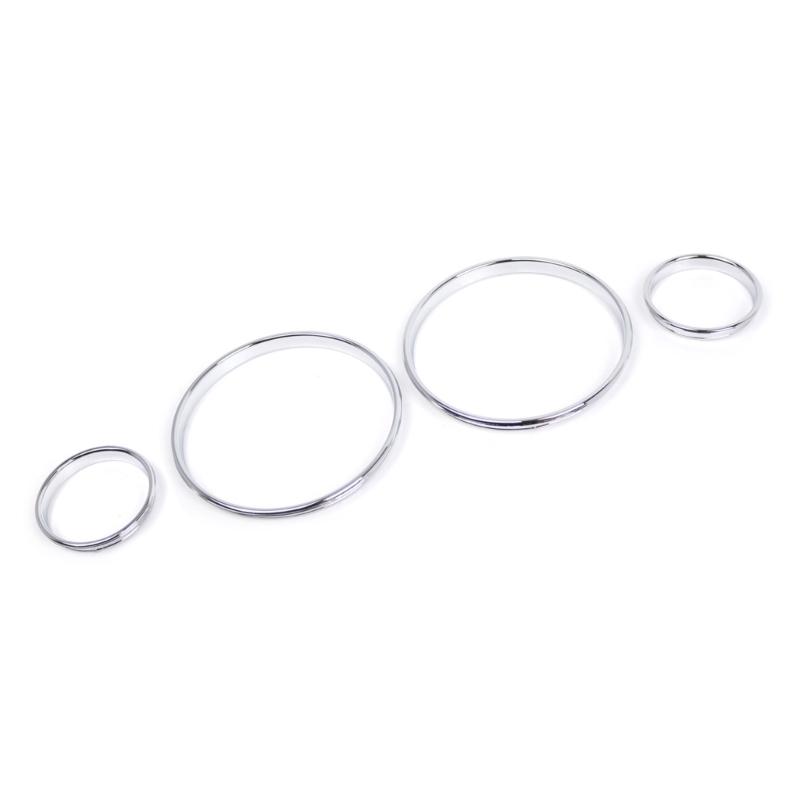 Хромированный серебряный цвет, датчики спидометра, кольца с циферблатом, отделка безеля для E39 E38 E53, кольца спидометра, рамка