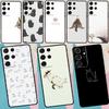 Минималистичный Чехол для Телефона с Кошками Для Samsung Galaxy S25 S24 S23 S22 S21 Ultra S9 S10 S20 Plus FE Чехол-Обложка