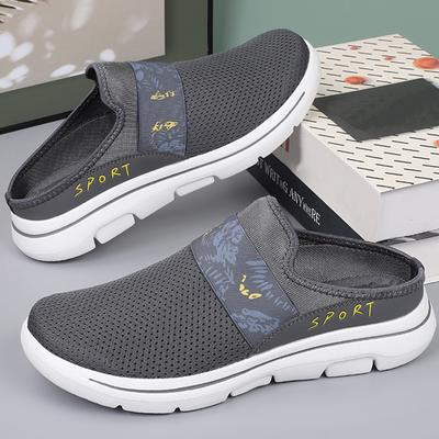 Дышащие полутапочки унисекс, ультра легкие домашние и уличные женские тапочки, мужские домашние тапочки