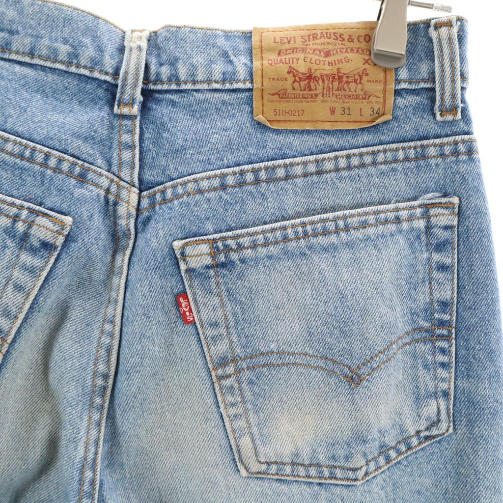 Levi's 90-е 510-0217 Сделано в США Старые джинсовые брюки W31 синие джинсы Мужские Б/У