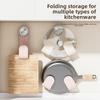 Space-Saving Kitchen Organizer Wall-Mounted Pot Lid  Cutting Board Holder Rack, No Drilling Required, Foldable Design
