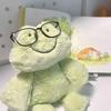 A Smiling Frog Plush Doll Cute Frog Doll Sleeping Toy Green Bean Frog