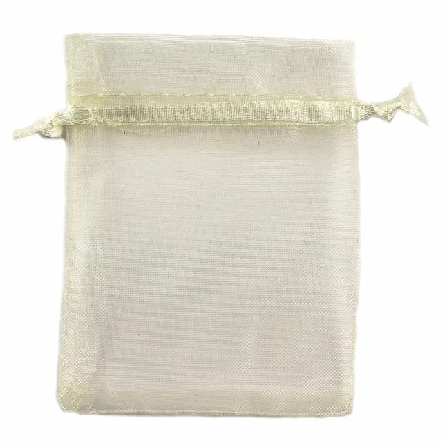 New 50Pcs Organza Bag Jewelry Packaging Gift Candy Wedding Party Goodie Packing Favors Pouches Drawable Bags Present Sweets Pouc