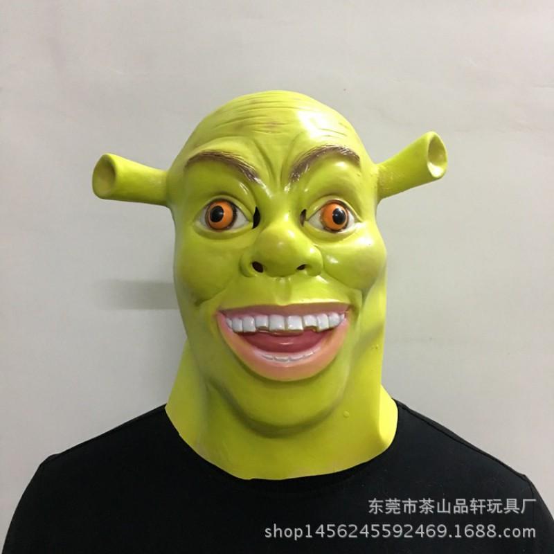 Halloween Horror Latex Shrek Mask Costume Party Cosplay Movie Theme Headgear