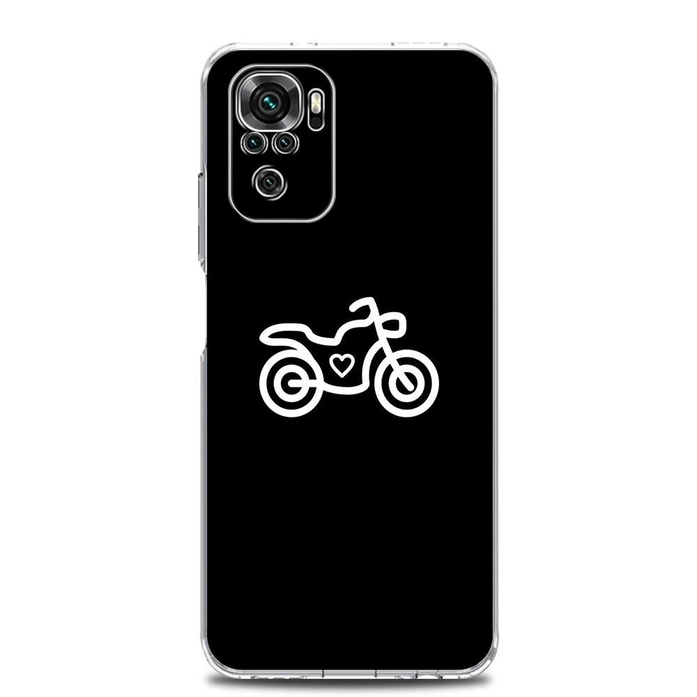 Мягкий ТПУ чехол для телефона с рисунком Сердцебиение мотоцикла Для Xiaomi Redmi Note 15 14 13 12 4G 10 11 Pro Plus 5G 14C 13C 12C 10C 9A