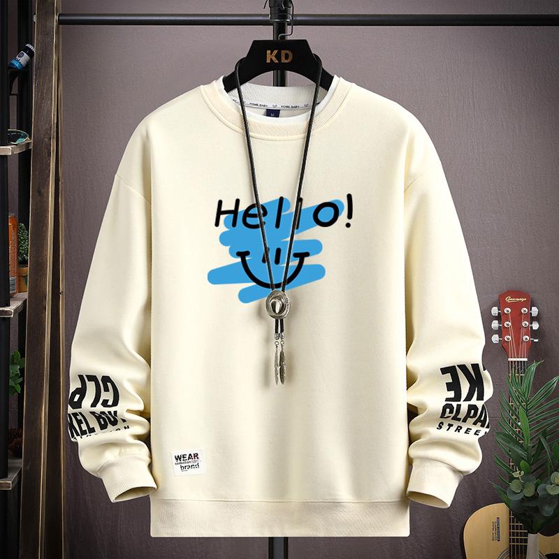 Spring  Autumn Men's Sweatshirt Japan Cartoon Cat Sportswear Long Sleeved O Neck T-shirt  Harajuku High Street Men Clothing 2024