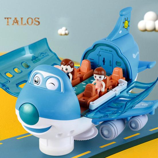 Электрический игрушечный самолет с музыкальным светом, вращение на 360 градусов, интеллектуальный обход препятствий, детский трюковой самолет, игрушка для малышей, мальчиков и девочек, подарок